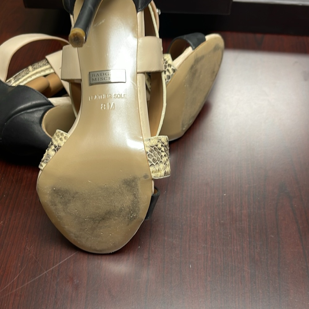 Badgley Mischka Snakeskin Shoes - Picture 6 of 8